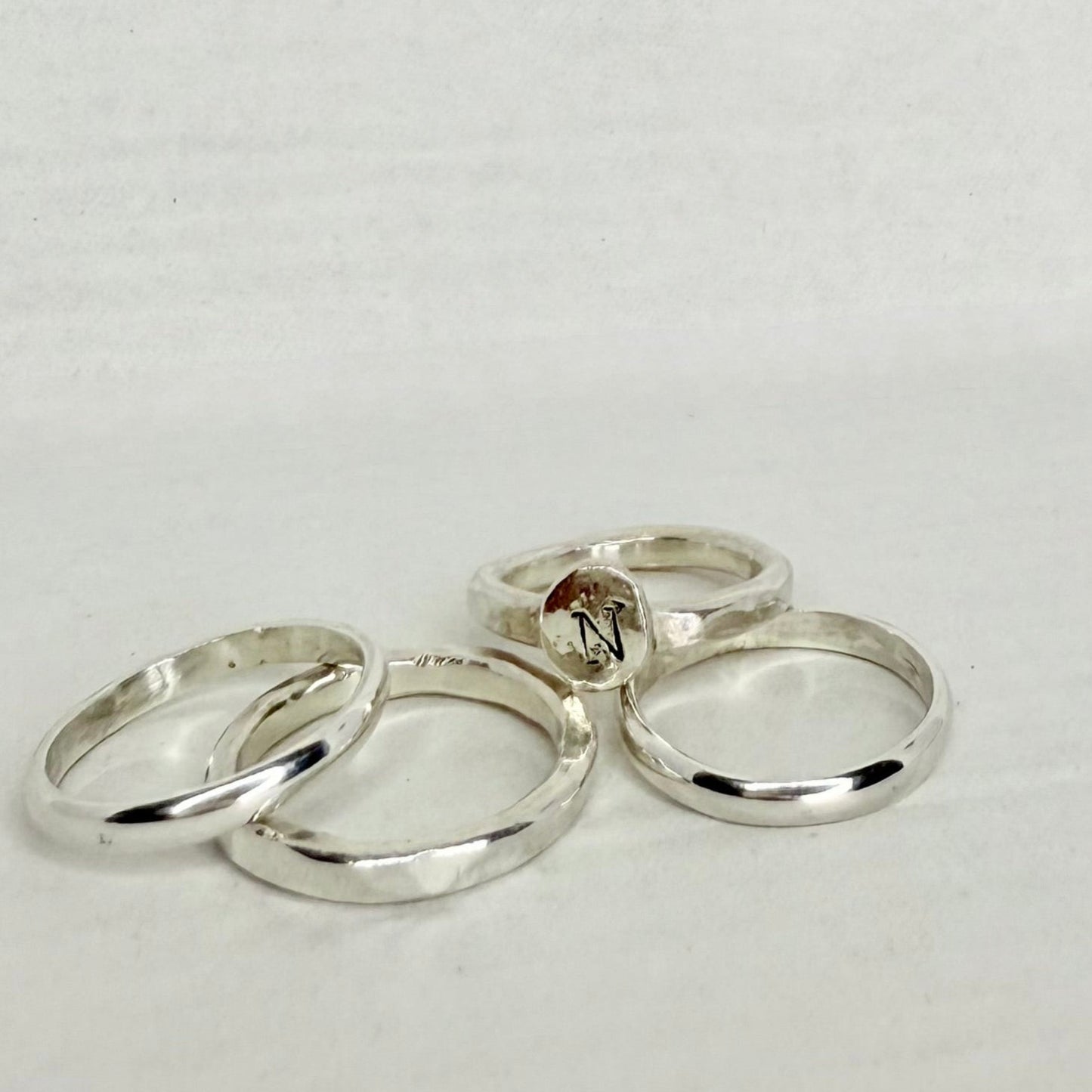 A-I CUSTOM Initial STACKING Ring