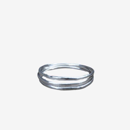 simple stack rings set sterling silver 