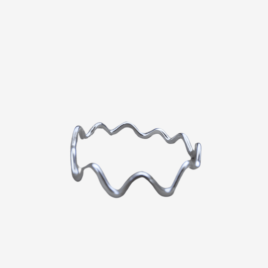 sterling silver ring wave design 